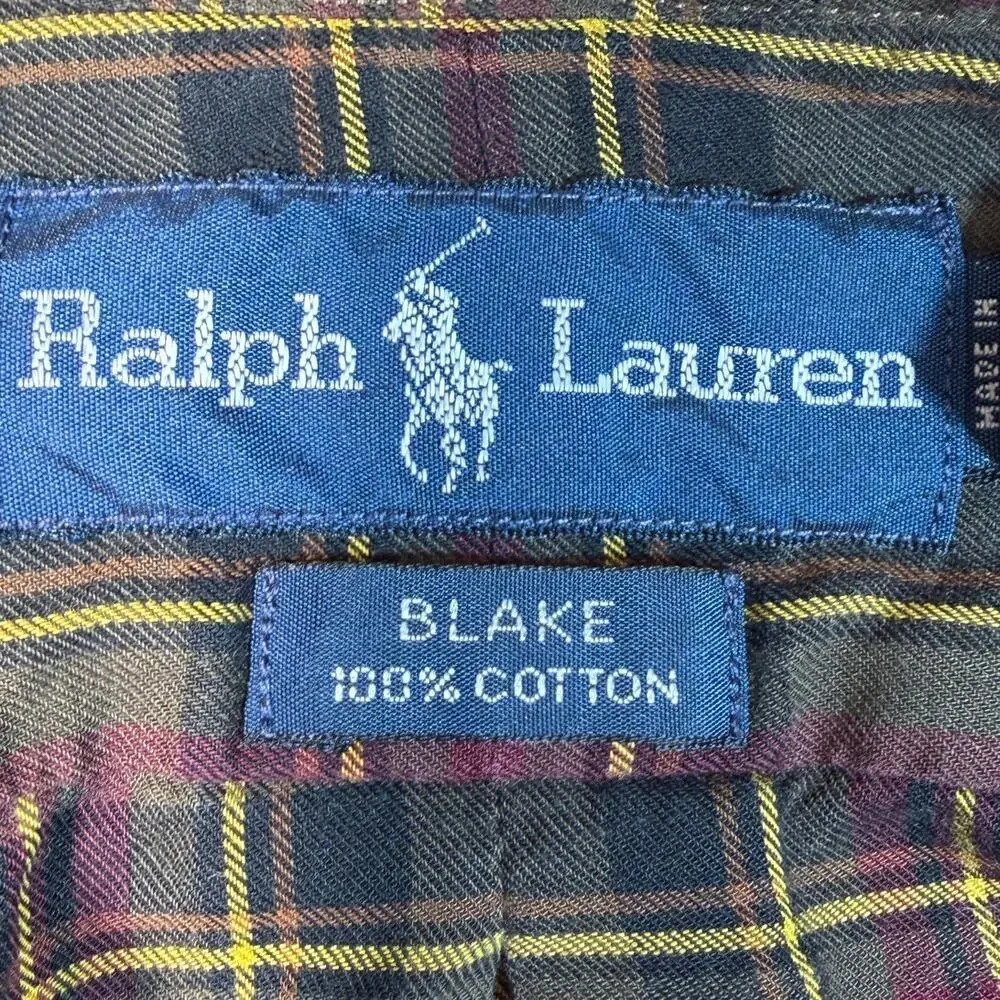 Ralph Lauren Men 2XL Brown Plaid Blake Long Sleeve Ivy League Casual Shirt